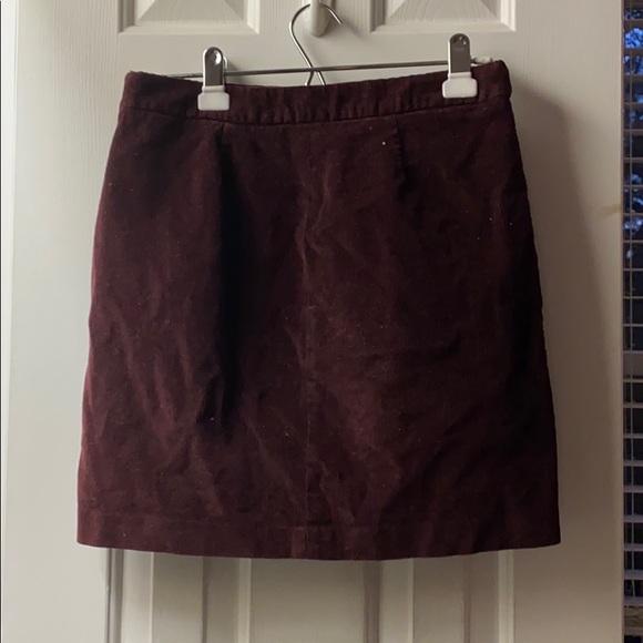 Deep Purple Corduroy mini skirt - Picture 2 of 4
